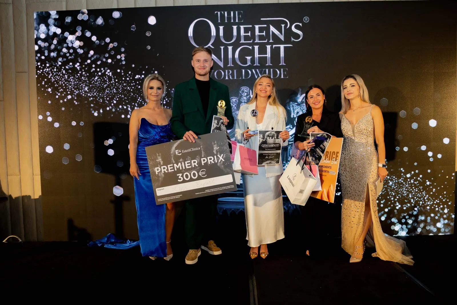 Award ceremony on stage